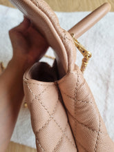Load image into Gallery viewer, Chanel Coco Handle Dark Beige Caramel Caviar Gold Hardware