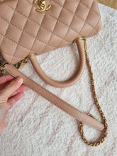 Load image into Gallery viewer, Chanel Coco Handle Dark Beige Caramel Caviar Gold Hardware