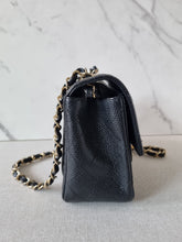 Load image into Gallery viewer, Chanel Black Caviar Mini Square Gold Hardware Edge Stitching