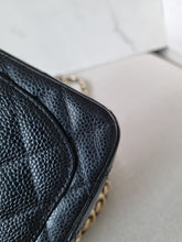Load image into Gallery viewer, Chanel Black Caviar Mini Square Gold Hardware Edge Stitching