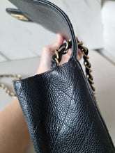 Load image into Gallery viewer, Chanel Black Caviar Mini Square Gold Hardware Edge Stitching