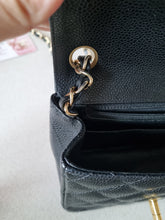 Load image into Gallery viewer, Chanel Black Caviar Mini Square Gold Hardware Edge Stitching