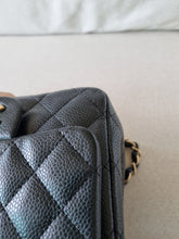 Load image into Gallery viewer, Chanel Mini Square Black Caviar Gold Hardware