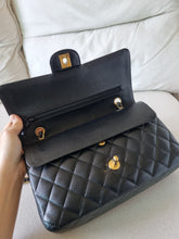 Load image into Gallery viewer, Chanel Classic Medium Flap Black Caviar Vintage 24k Gold