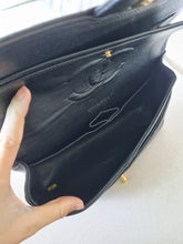 Load image into Gallery viewer, Chanel Classic Medium Flap Black Caviar Vintage 24k Gold