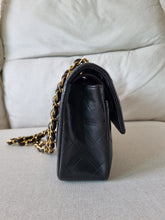 Load image into Gallery viewer, Chanel Small Classic Flap Black Vintage 24k Gold