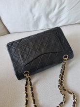 Load image into Gallery viewer, Chanel Small Classic Flap Black Vintage 24k Gold