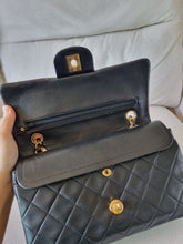 Load image into Gallery viewer, Chanel Small Classic Flap Black Vintage 24k Gold