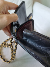 Load image into Gallery viewer, Chanel Small Classic Flap Black Vintage 24k Gold