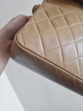 Load image into Gallery viewer, Chanel Medium Classic Dark Beige Camel Vintage 24k Gold