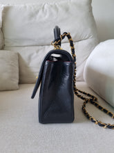 Load image into Gallery viewer, Chanel Kelly Medium Flap Black Chevron 24k Gold