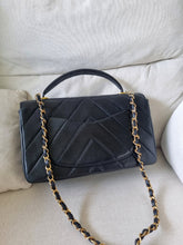 Load image into Gallery viewer, Chanel Kelly Medium Flap Black Chevron 24k Gold
