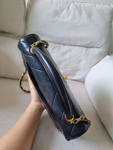 Load image into Gallery viewer, Chanel Kelly Medium Flap Black Chevron 24k Gold