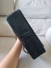 Load image into Gallery viewer, Chanel Kelly Medium Flap Black Chevron 24k Gold