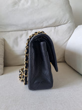 Load image into Gallery viewer, Chanel Classic Medium Flap Black Caviar Vintage 24k Gold
