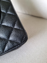Load image into Gallery viewer, Chanel Classic Medium Flap Black Caviar Vintage 24k Gold