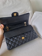 Load image into Gallery viewer, Chanel Classic Medium Flap Black Caviar Vintage 24k Gold