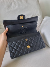 Load image into Gallery viewer, Chanel Classic Medium Flap Black Caviar Vintage 24k Gold