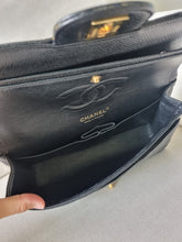 Load image into Gallery viewer, Chanel Classic Medium Flap Black Caviar Vintage 24k Gold