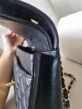 Load image into Gallery viewer, Chanel Classic Medium Flap Black Caviar Vintage 24k Gold