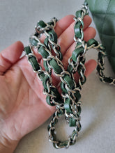 Load image into Gallery viewer, Chanel Forest Green Mini Caviar Rec Silver Hardware