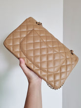 Load image into Gallery viewer, Chanel Dark Beige Classic Medium Vintage Caviar 24k Gold