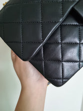 Load image into Gallery viewer, Chanel Classic Small Flap Black Vintage 24k Gold