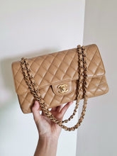 Load image into Gallery viewer, Chanel Dark Beige Classic Medium Vintage Caviar 24k Gold