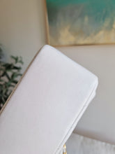 Load image into Gallery viewer, Chanel White Chevron Classic Medium Flap Vintage 24k Gold
