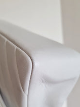 Load image into Gallery viewer, Chanel White Chevron Classic Medium Flap Vintage 24k Gold