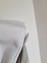 Load image into Gallery viewer, Chanel White Chevron Classic Medium Flap Vintage 24k Gold