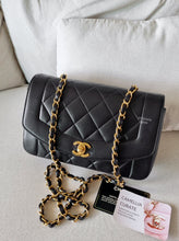 Load image into Gallery viewer, Chanel Diana Small Black 24k Gold