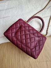 Load image into Gallery viewer, Chanel Burgundy Coco Handle Small Caviar Gold Hw