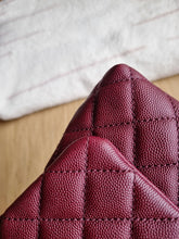 Load image into Gallery viewer, Chanel Burgundy Coco Handle Small Caviar Gold Hw