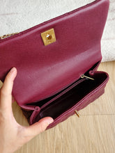 Load image into Gallery viewer, Chanel Burgundy Coco Handle Small Caviar Gold Hw