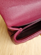 Load image into Gallery viewer, Chanel Burgundy Coco Handle Small Caviar Gold Hw