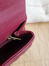 Load image into Gallery viewer, Chanel Burgundy Coco Handle Small Caviar Gold Hw