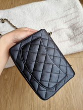 Load image into Gallery viewer, Chanel Mini Square Caviar Black 24k Gold