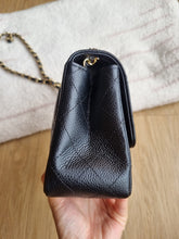 Load image into Gallery viewer, Chanel Mini Square Caviar Black 24k Gold