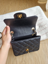 Load image into Gallery viewer, Chanel Mini Square Caviar Black 24k Gold