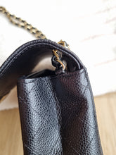 Load image into Gallery viewer, Chanel Mini Square Caviar Black 24k Gold