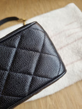 Load image into Gallery viewer, Chanel Square Flap Vintage Black Caviar Large CC 24k Gold