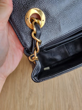 Load image into Gallery viewer, Chanel Square Flap Vintage Black Caviar Large CC 24k Gold