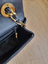 Load image into Gallery viewer, Chanel Square Flap Vintage Black Caviar Large CC 24k Gold