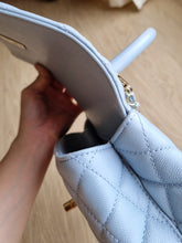 Load image into Gallery viewer, Chanel Coco Handle Small Baby Cloud Blue Caviar Gold Hw