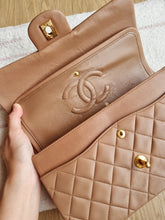 Load image into Gallery viewer, Chanel Mocha Dark Beige Classic Medium Flap 24k Gold