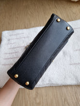 Load image into Gallery viewer, Chanel Coco Handle Black Caviar Chevron Small Gold Hardware