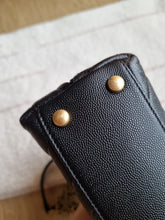 Load image into Gallery viewer, Chanel Coco Handle Black Caviar Chevron Small Gold Hardware