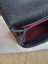 Load image into Gallery viewer, Chanel Coco Handle Black Caviar Chevron Small Gold Hardware