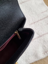 Load image into Gallery viewer, Chanel Coco Handle Black Caviar Chevron Small Gold Hardware